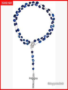 Natural Stone Beaded Rosary Necklace 6mm Wooden Mahogany Catholic Jewelry